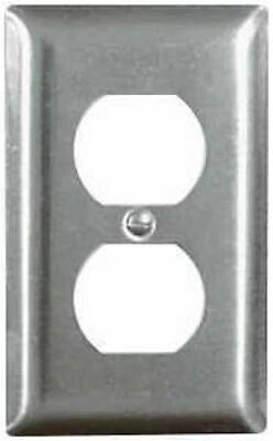 Pass & Seymour Wall Plate, 1-Gang Duplex Outlet, Stainless Steel