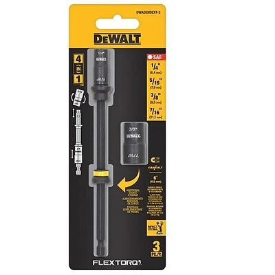 DeWalt DWAFEDENDEXT2 FlexTorq 4-in-1 Double-Ended Nut Driver, 6-in. Hex Shank