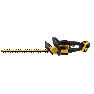 DeWalt DCHT821P1 20V Cordless Hedge Trimmer Kit, 22-In, 5Ah Battery & Charger