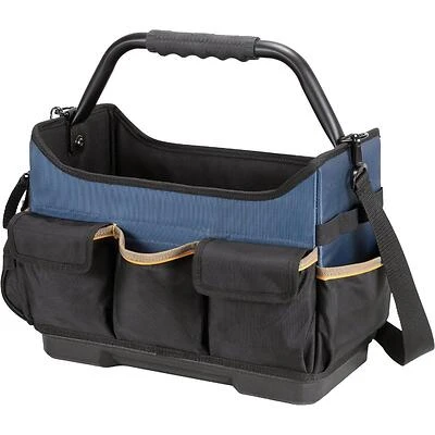 CLC Tool Works PB1580 17‑Pocket Molded‑Base Open‑Top Tool Bag – Heavy‑Duty Polyester