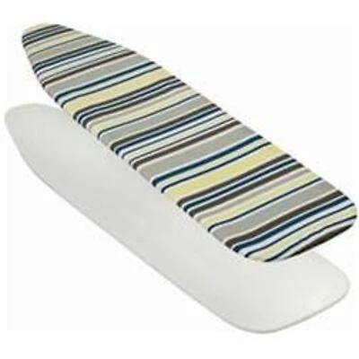 Deluxe Ironing Board Cover, Reversible, Foam Pad, Stripe/Natural Pattern