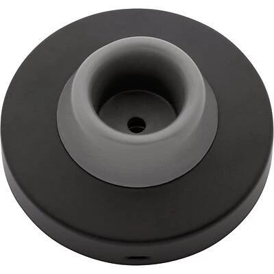 National Hardware Concave Door Stop – 4‑Inch Matte Base for Undercut Doors