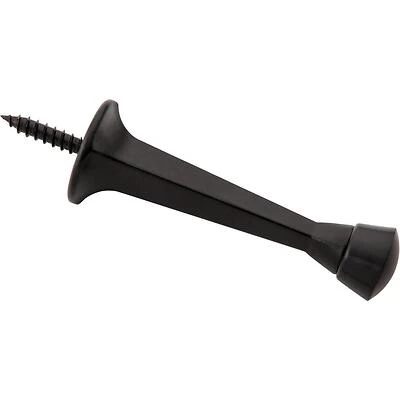 Matte‑Zinc Rigid Door Stop (2‑29/32″ Projection) – V243 Series by National Hardware