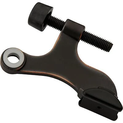 Oil‑Rubbed Bronze Hinge Pin Door Stop – 17/32" Base, 2‑1/16" Projection, Steel/Zinc Build