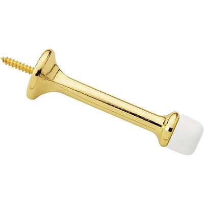 National Hardware 236 Series Rigid Door Stop – 3‑1/16 in Projection, Zinc‑Brass Finish