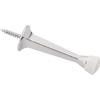 National Hardware V243 Rigid Door Stop – 2‑29/32" Projection, Zinc‑Chrome Finish