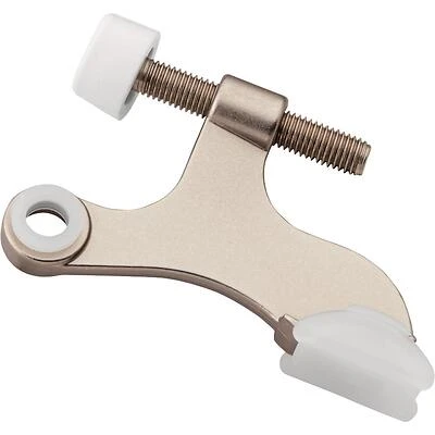 Satin Nickel Hinge Pin Door Stop – 2‑1/16″ Projection, Zinc Construction, PVC Tip