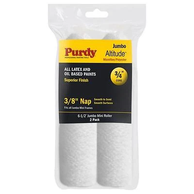 Purdy Altitude PolyMicro 6.5" Jumbo Mini Roller Cover – 3/8" Nap, Pack of 2