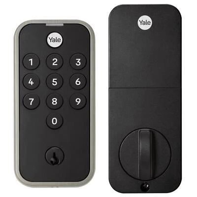 Yale YED210NR-619 Code Bi-Metal Electronic Touch Pad Deadbolt, Satin Nickel