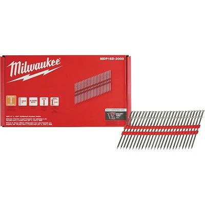 Milwaukee 16‑Gauge Collated Duplex Nail – 3‑5/8″ Steel Fastener for Formwork & Scaffolding