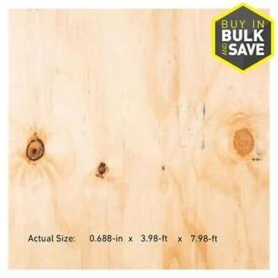 Plytanium 23/32 CAT PS1-09 Pine Plywood Sheathing, Application as 4 x 8