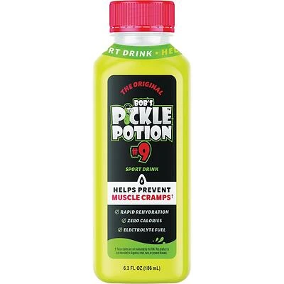 Bob's Pickle Pops Dill Pickle Electrolyte Sport Drink – 6.3 oz Refreshing Hydration