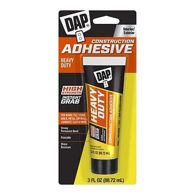 DAP Neutral Construction Adhesive – 3 oz High‑Strength Bonding Gel