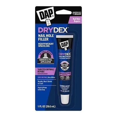 Dap 7079800944 DryDex Ready-Mix Pink/White Nail Hole Repair Paste, 1 oz