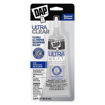DAP Clear All‑Purpose Sealant 2.8 oz – Ultra‑Elastic, Weather‑Resistant, 20‑120°F