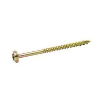 Pro-Twist #8 x 3-in Gold Round Washer-Head Interior Cabinet Mounting Screws (1-lb)