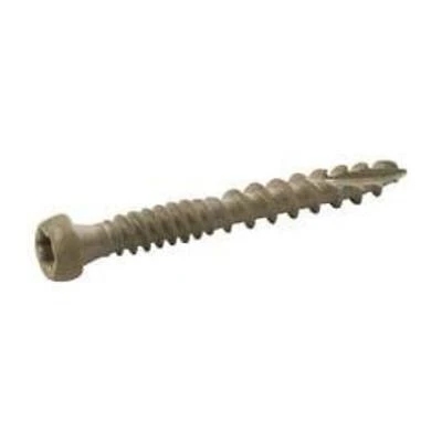 Grip-Rite PrimeGuard Plus #8 x 1-5/8-in Brown Polymer Deck Screws (1-lb)