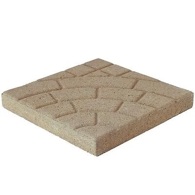 Bella Cobble 16 in. x 16 in. x 1.75 in. Buff Concrete Step Stone