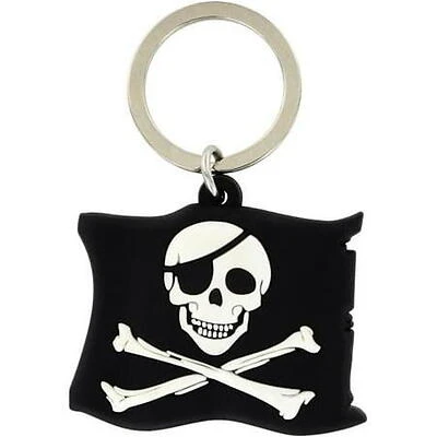 Pirate Flag PVC Keychain Set – 3‑Piece Waterproof Accessories