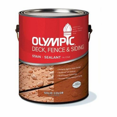 53210A-01 Deck & Siding Stain Sealant Single-Channel Oxford Brown B100, 1 gal - Pack of 4