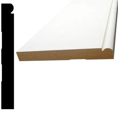 5/8 in. x 5-1/4 in. x 96 in. MDF Primed Fiberboard Base Moulding