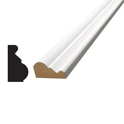 3/4 in. x 1-3/8 in. x 96 in. Primed MDF Base Cap Moulding