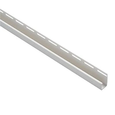 White 5/8" x 1.5" PVC J‑Channel Trim – 12.6‑ft Length