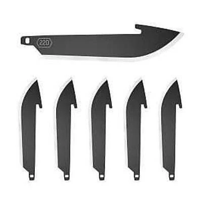 Outdoor Edge RR22K-6C Compatible 2.2‑Inch Drop‑Point Blade Pack – Black‑Oxide Stainless Steel