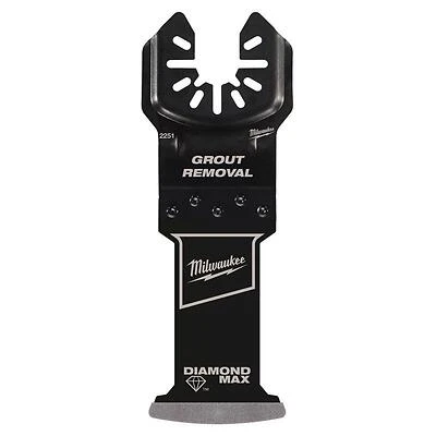 Milwaukee Diamond Max 4.2in Plunge Blade – 1‑1/3in Wide Grout Removal for Oscillating Tools