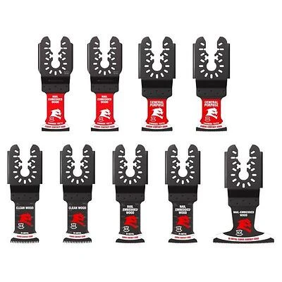 Diablo 9‑Piece Bi‑Metal & Carbide‑Tipped Oscillating Blade Set – Universal Starlock Fit