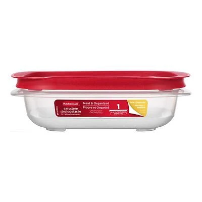 Rubbermaid 2210147 Easy Store Food Storage Container, Clear, 4.92-Cup Square