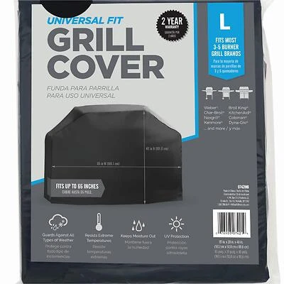 Heavy‑Duty Black Polyester Grill Cover – Fits 20" W × 40" D × 65" H Burners