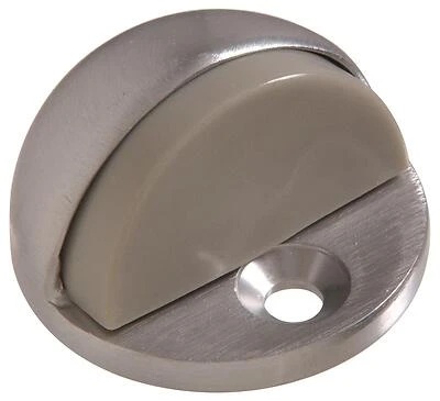 Satin Chrome Door Floor Stop – Rust‑Resistant Steel Protector