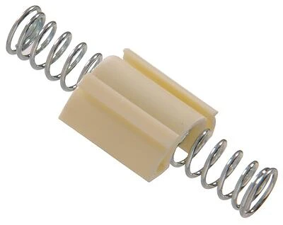 White Plastic Bifold Door Bumper with Spring – Easy‑Install Wall Protector