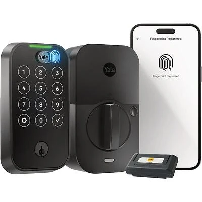 Yale Assure Lock 2 Touch Wi‑Fi Smart Door Lock – Black Suede, Grade 2, 2‑3/8" Backset