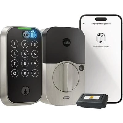 Yale Assure Lock 2 Touch Wi‑Fi Smart Deadbolt – Satin Nickel, Biometric Keypad, Grade 2