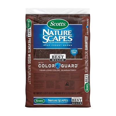 Scotts Nature Scapes Deep Forest Brown Color-Enhanced Mulch, 1.5 Cu Ft