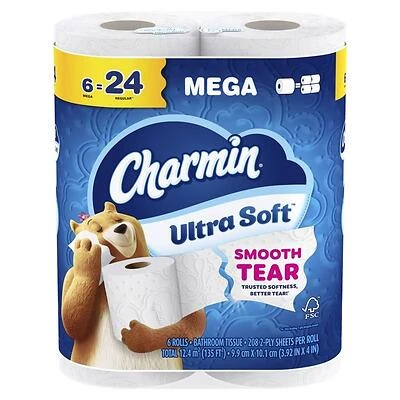Charmin 80835945 Ultra-Soft 2-Ply Toilet Paper, Extra-Soft, High-Absorbency Roll