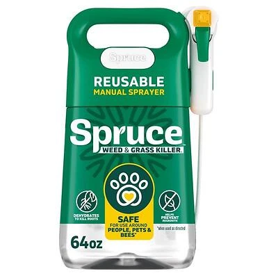 Spruce 810121300435 Weed & Grass Killer, Mint Scented, 64 oz Liquid Spray