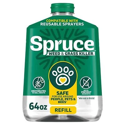Spruce 810121300442 Weed & Grass Killer Refill, Mint Scented, 64 Oz