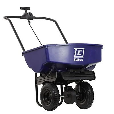 Chapin 8003A Salt Spreader, 70 lb Capacity, Steel Frame, Pneumatic Wheel