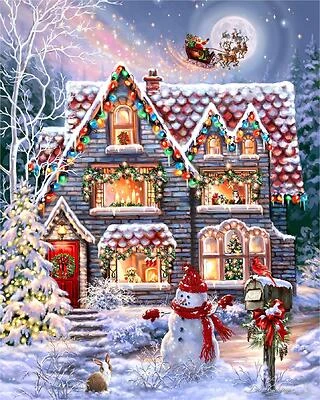 PUZZLE XMAS EVE COTTAGE 1000PC