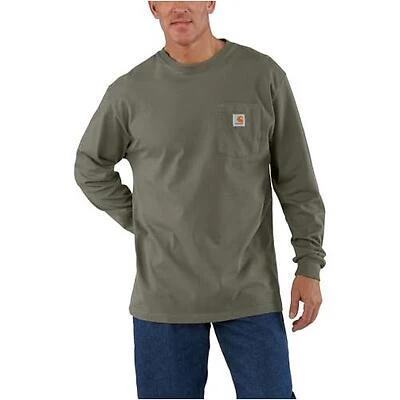 Men's Lsefit Long Sleeve Pocket T-shirt In Olive, Size 3xl