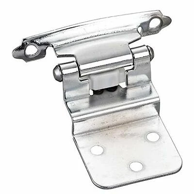 Polished Chrome 3/8" Inset Hinge with 4‑5 × 5/8" Screws