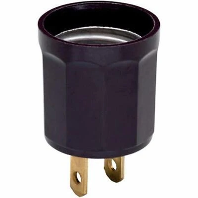 Pass & Seymour 660-Watt Brown Outlet To Lampholder Adapter