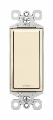 Pass & Seymour 3-Way Decorator Wall Switch, 15A, Light Almond