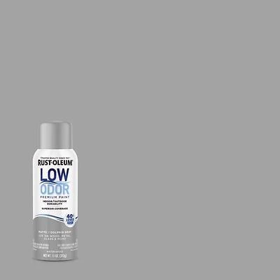 Rust-Oleum 388280 Low Odor Matte Dolphin Gray Spray Paint, 11 oz