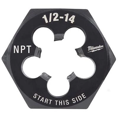 Milwaukee 49-57-5393 Hex Threading Die, 1/2-14 NPT, HCS