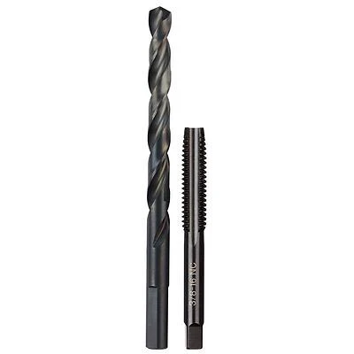 Milwaukee 49-57-5548 High Carbon Steel SAE NC Plug Tap & Drill Bit Set, 2-Piece