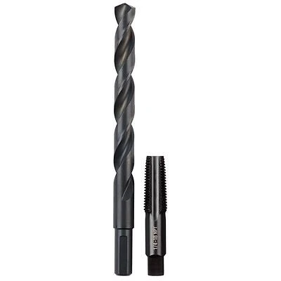 Milwaukee 49-57-5591 High Carbon Steel SAE NPT Plug Tap & Drill Bit Set, 2-Piece